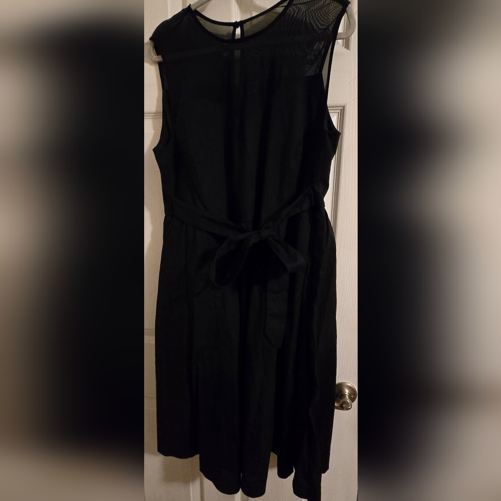 torrid Black Sleeveless Midi Dress with Tie Waist